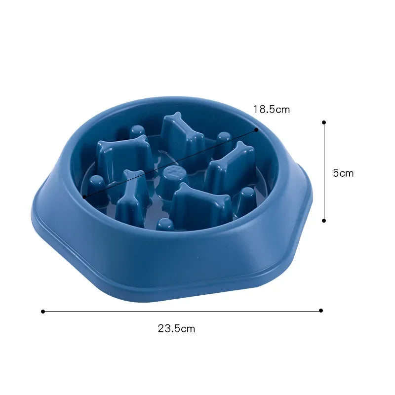 Pet Product Bone Plastic Pet Food Bowl Doggy Puppy Bowl Slow Feeder Dog Bowl