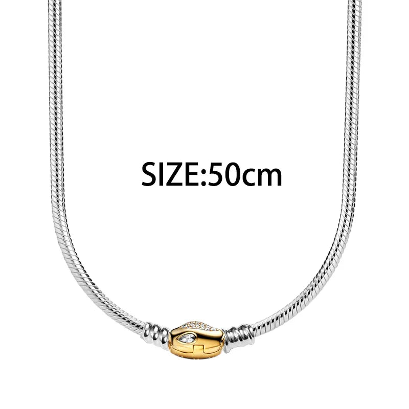 925 Silver Valentine's Day Snake Year Series Pendant Suitable for 925 Sterling Silver Original Women's Bracelet DIY Jewelry Gift