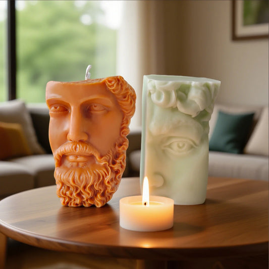 Abstract Imitation Jesus David Sculpture Mold Modern Square Plaster Mold Candle Silicone Aromatherapy Resin Plaster Mold