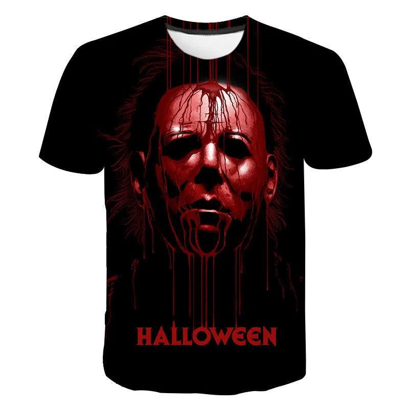 Halloween Horror Movie T-Shirt Michael Myers Scary Film 3D Print Men Woman Cool Streetwear Harajuku T Shirt Kids Tees Tops Clothing - Premium T-Shirt from Lizard Vigilante - Just $22.99! Shop now at Lizard Vigilante