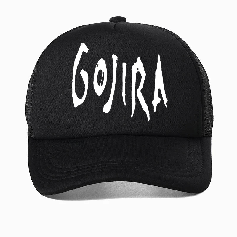 Gojira Baseball Cap Metal Rock Hat Summer Cotton Mesh Trucker Caps Gojira Band Hats French Heavy Metal Band Skull Cap - Premium hat from Lizard Vigilante - Just $18.99! Shop now at Lizard Vigilante