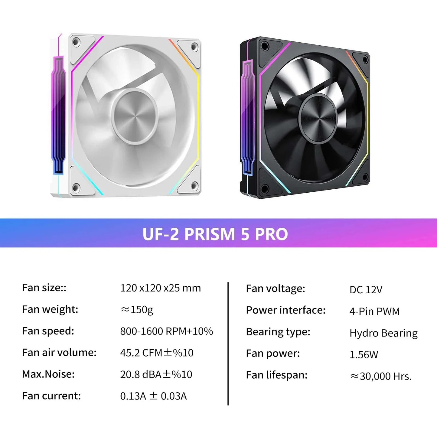 PRISM RIOT UF-2 PRO | 120mm 9-Blade ARGB Metalstorm Fan – Shred Heat, Not Riffs - Premium fan from dsers - Just $17.99! Shop now at Lizard Vigilante