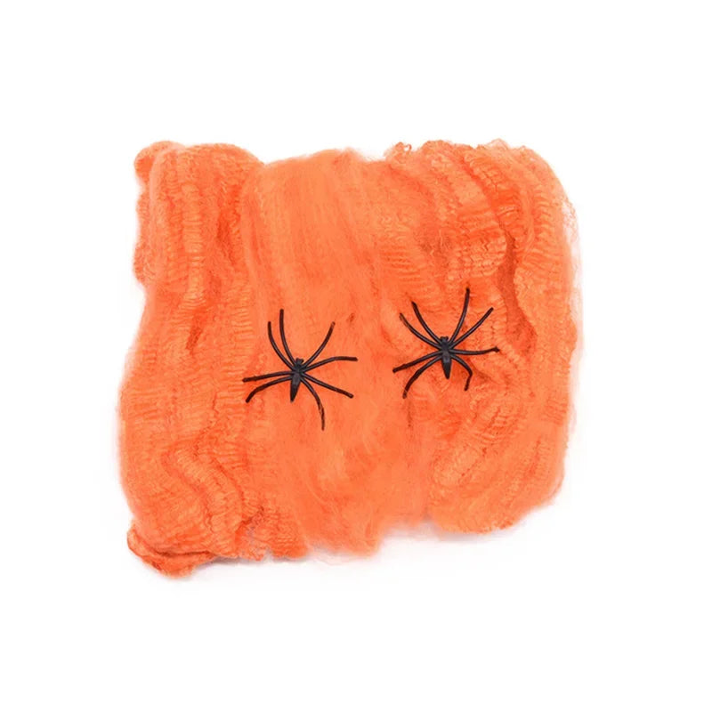 Halloween Decorations Artificial Spider Web Stretchy Cobweb Scary Party Halloween Decoration for Bar Haunted House Scene Props