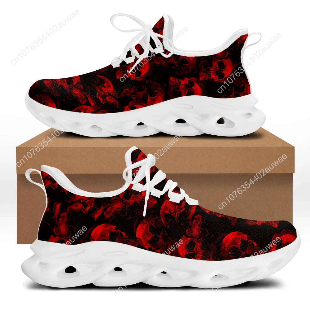 Nuclear Skull Men's Flat Slip on Sneakers Many Colors Summer Breathable Sneakers Lightweight Walking Mens High Quality Shoes Tennis Shoes - Premium shoes from Lizard Vigilante - Just $46.99! Shop now at Lizard Vigilante