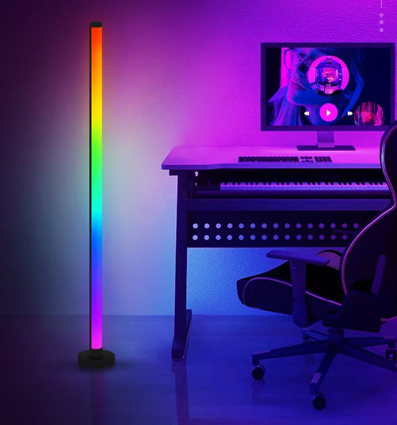 Smart RGB Floor Lamp with Music Sync  Modern Mood Lighting LED Stand Lights for Bedroom Game Room Living Room Decor - Premium  from Lizard Vigilante - Just $56.99! Shop now at Lizard Vigilante