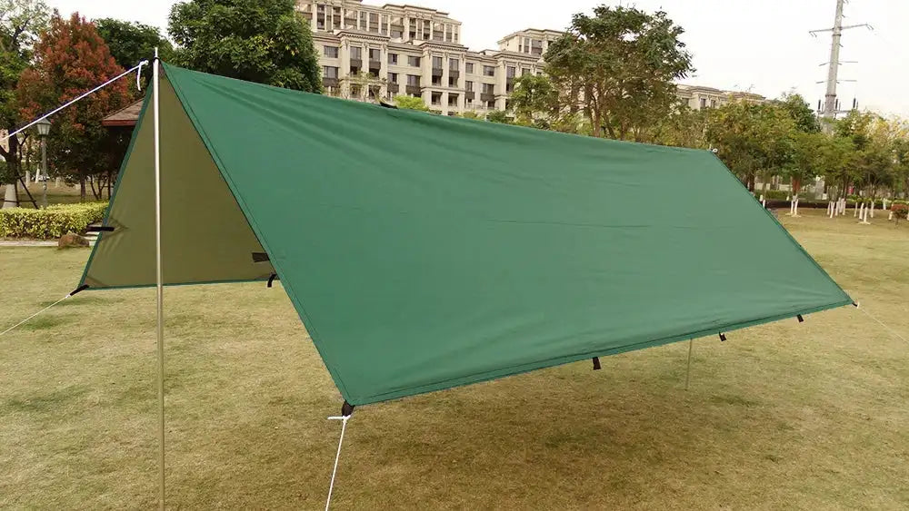 4x4m 4x3m 3x3m 19 Hang Points Tent Tarp Survival Sun Shelter Shade Canopy Outdoor Backpacking Waterproof Camping Awning SunShade