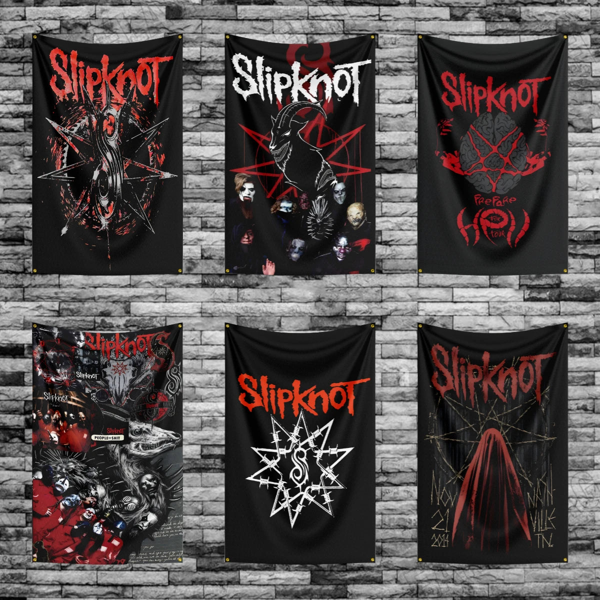 Slipknot Rock Band Flag – 3x5 FT Polyester Indoor & Outdoor Banner for Home, Garage, Room, or Wall Decor - Premium  from Lizard Vigilante - Just $17.99! Shop now at Lizard Vigilante