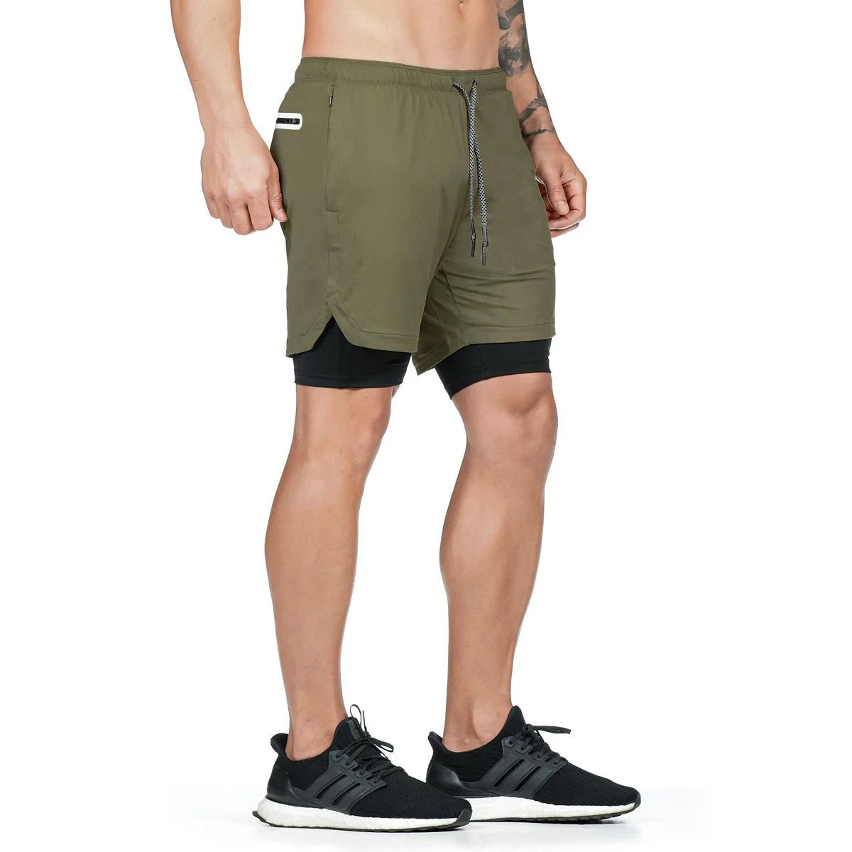 Camo Running Shorts - Men's 2-in-1 Quick Dry Gym Sports Shorts - Premium shorts from Lizard Vigilante - Just $23.88! Shop now at Lizard Vigilante