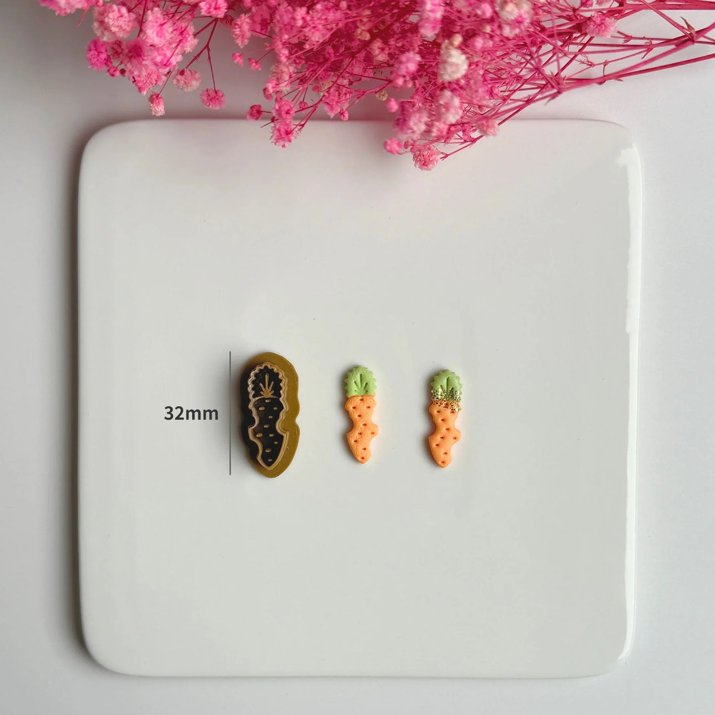 Easter Series Cute Cartoon Rabbit Carrot Shape Polymer Clay Cutters For DIY Earrings Jewelry Makings Embossing Cutting Die