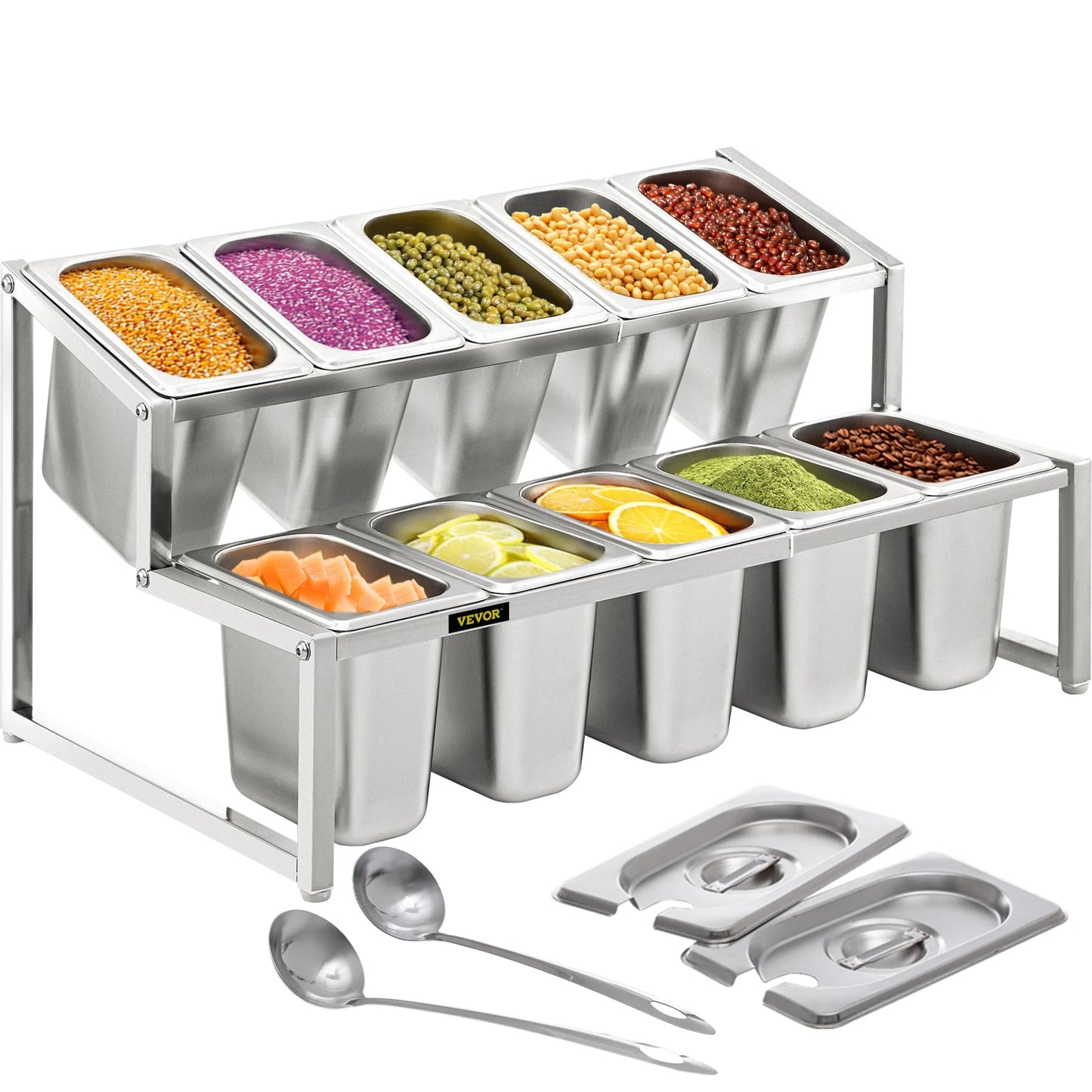 VEVOR Expandable Spice Rack Organizer – Adjustable Stainless Steel Shelf for Sauces, Ingredients & Fruits – Heavy Duty Kitchen Storage with 33 lbs Load Capacity - Premium spice rack from Lizard Vigilante - Just $199.88! Shop now at Lizard Vigilante