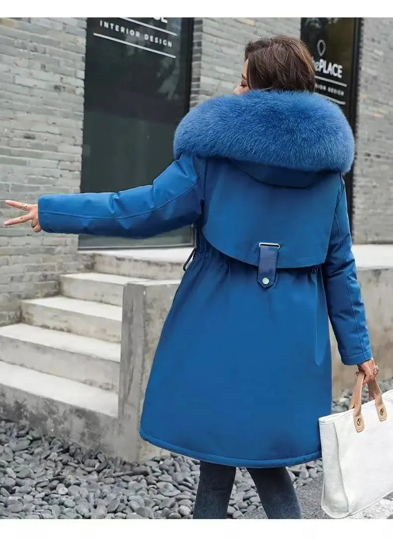 New In Coats & Jackets Women's Winter Padded Jacket Loose Casual Outerwears Fleece Hodded Windbreaker Elegant Office Lady's Coat