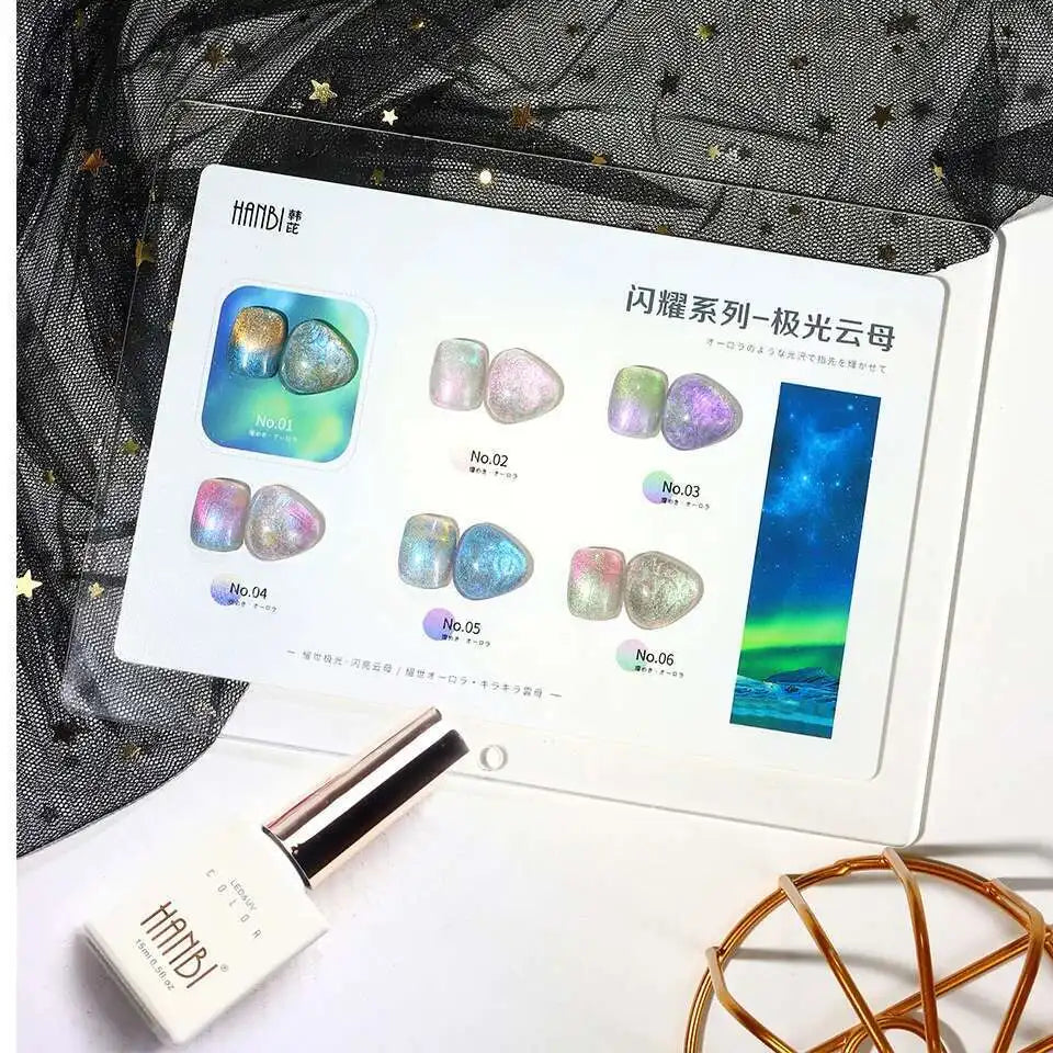 High End Glitter Cat Eye Gel Nail Polish Set Semi-Permanent Hybrid Magnet Gel UV LED Cat's Eye Nail Varnishes For Nail Art 15ml