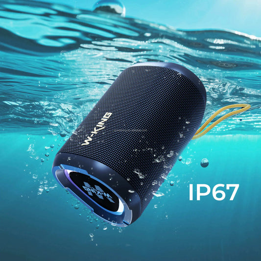 Bluetooth Speaker with LED Display Heavy Bass and 15W Power Waterproof IPX7 for Outdoor Parties