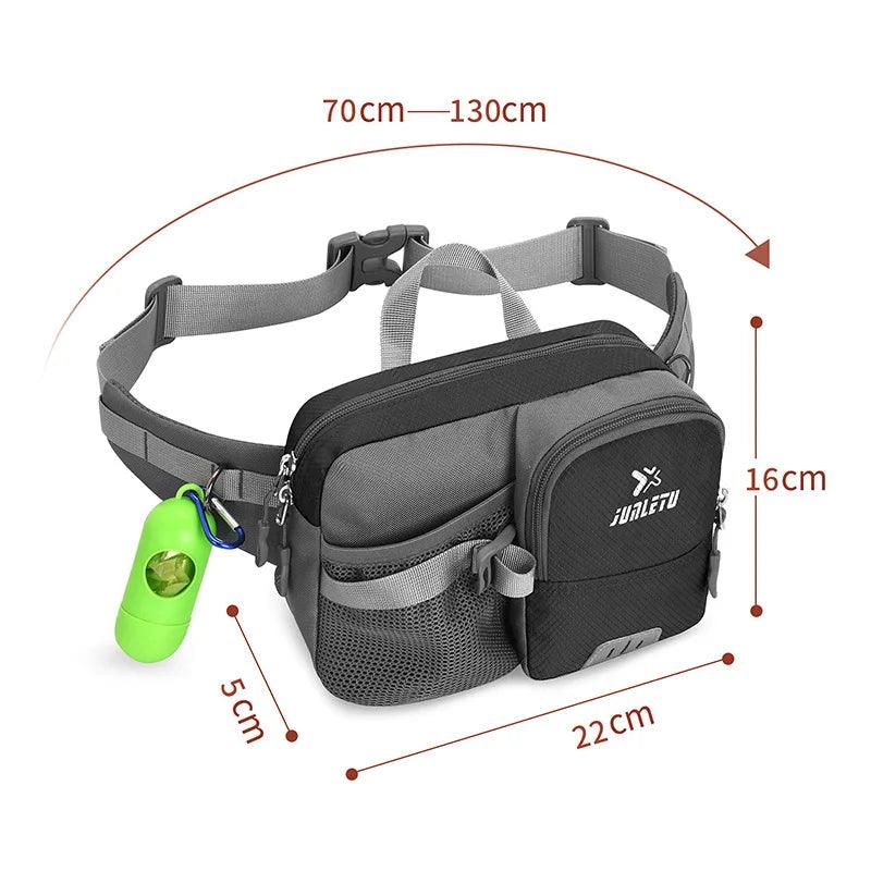 Retractable Hands Free Dog Leash with Adjustable Waist Bag Phone Pouch Water Bottle Holder Reflective for Running Walking - Premium leash from Lizard Vigilante - Just $32.99! Shop now at Lizard Vigilante