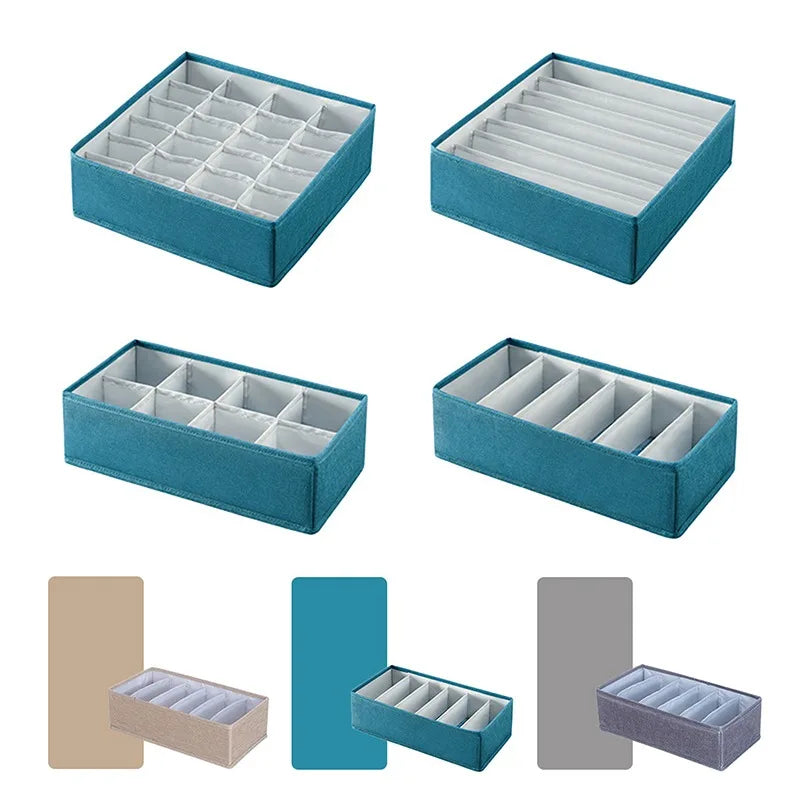Fabric Underwear Bra Storage Box Underwear Sorting Box Panty Socks Compartment Storage Box Drawer Organizer Home Storage