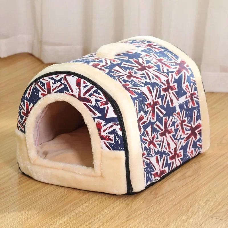 Winter Pet Cat Bed Foldable Dog House Dog Villa Sleep Kennel Removable Nest Warm Enclosed Cave Sofa Big Dog Kennel Pet Supplies - Premium pet bed from Lizard Vigilante - Just $19.99! Shop now at Lizard Vigilante