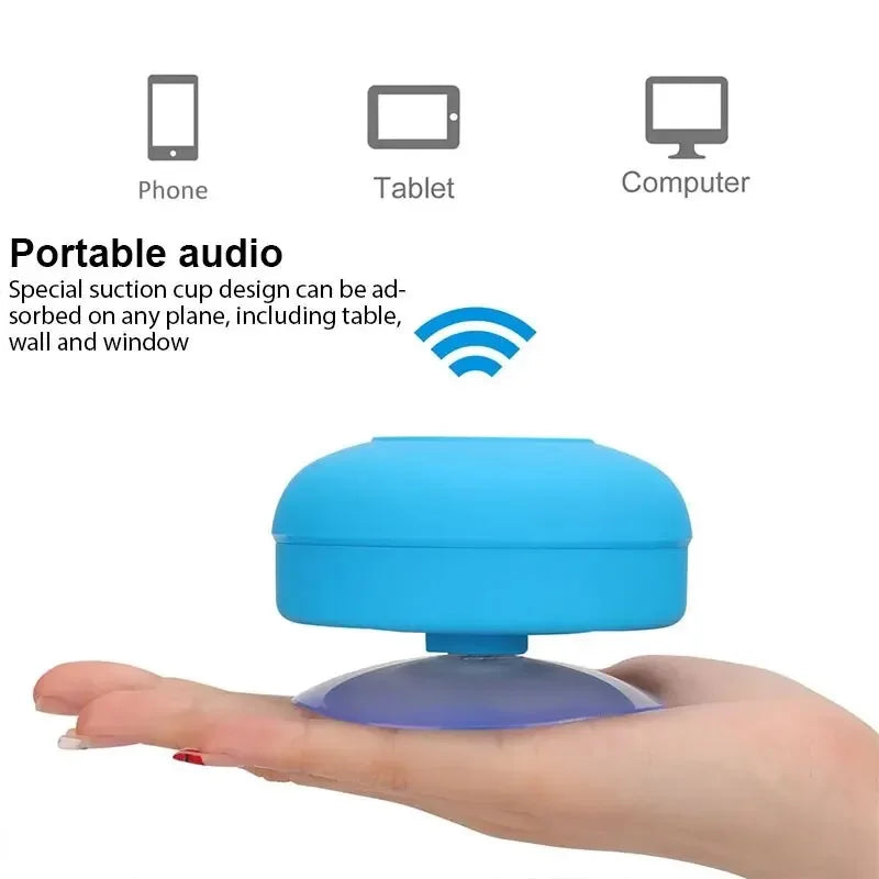 Wireless Bluetooth Waterproof Speaker With Suction Cup Sound For Car, Shower Sound