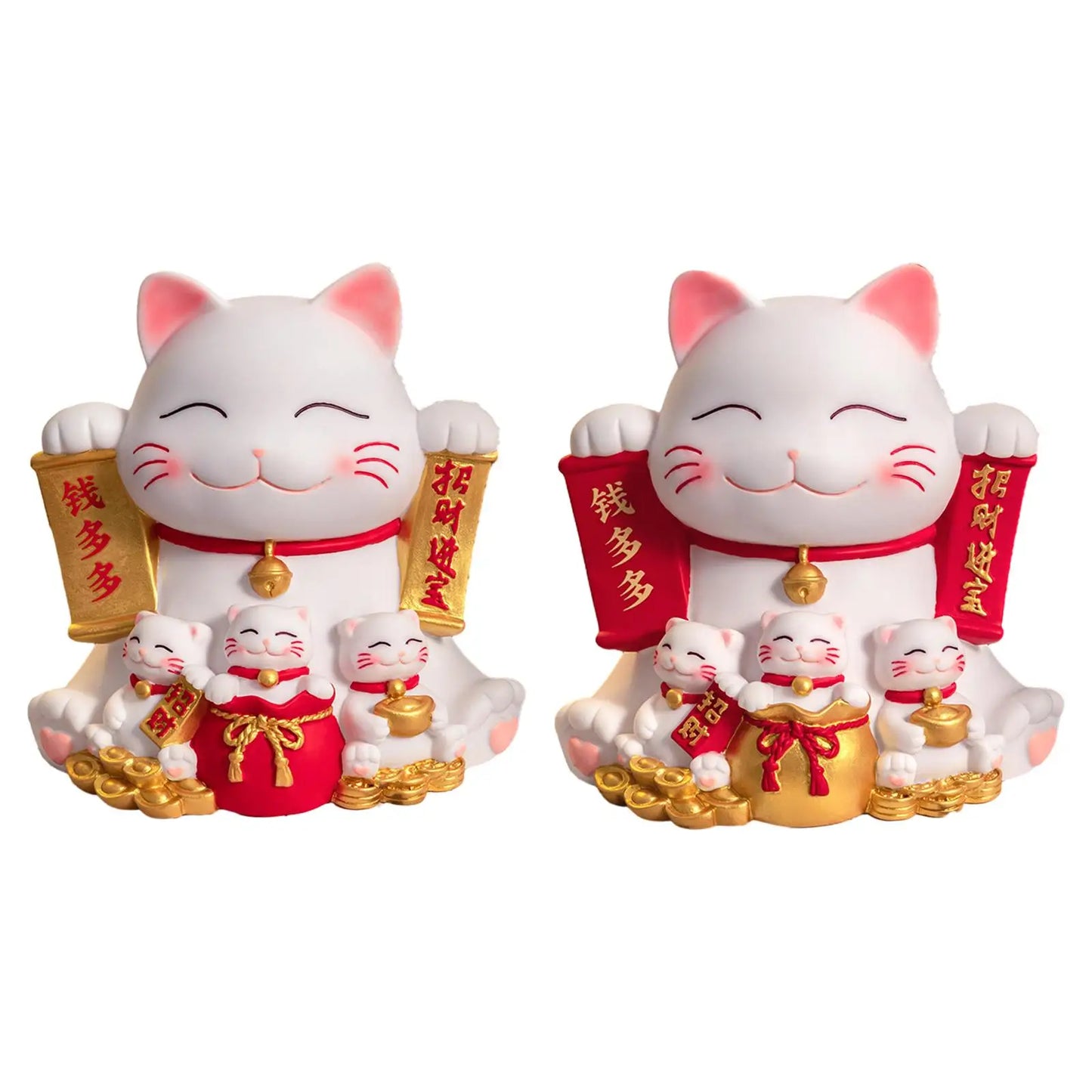 Maneki Neko Cat Piggy Bank Animal Statue Cat Figurine Piggy Bank for Chinese New Year Gift Home Decoration Easter Gifts Kids