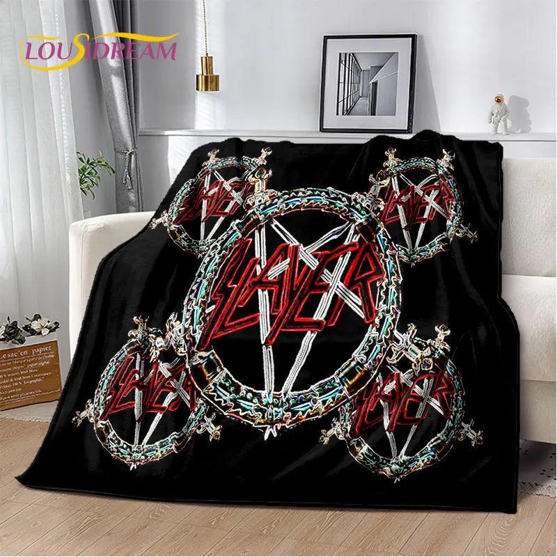 Slayer Heavy Metal Band Soft Plush Blanket,Flannel Blanket Throw Blanket for Living Room Bedroom Bed Sofa Picnic Cover Warm Kids - Lizard Vigilante