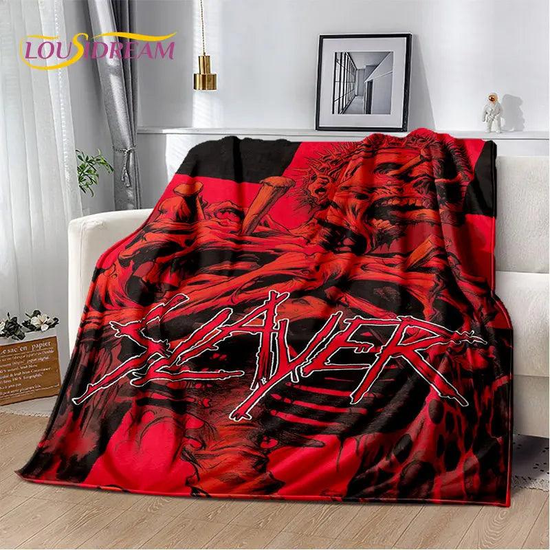 Slayer Heavy Metal Band Soft Plush Blanket,Flannel Blanket Throw Blanket for Living Room Bedroom Bed Sofa Picnic Cover Warm Kids - Lizard Vigilante