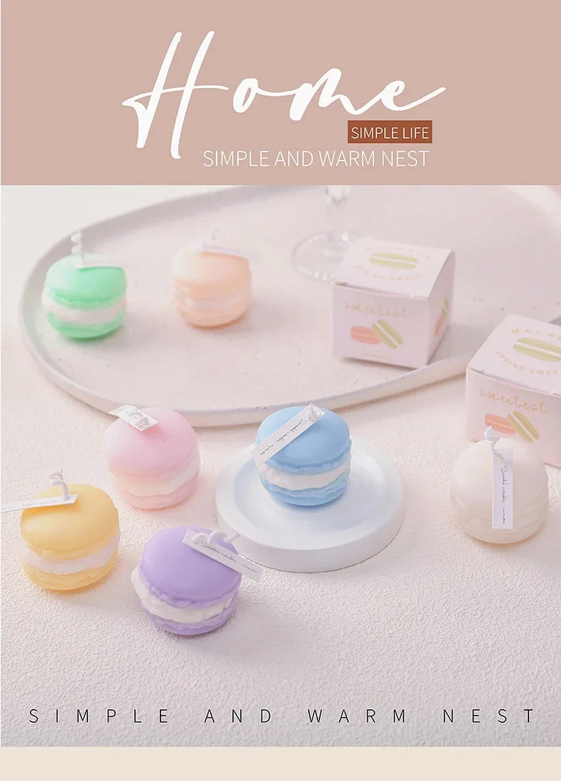 2025 Cute Macaron Creative Styling Aromatherapy Candles Home Fragrance Collection Decoration Ornaments Christmas Birthday Gifts