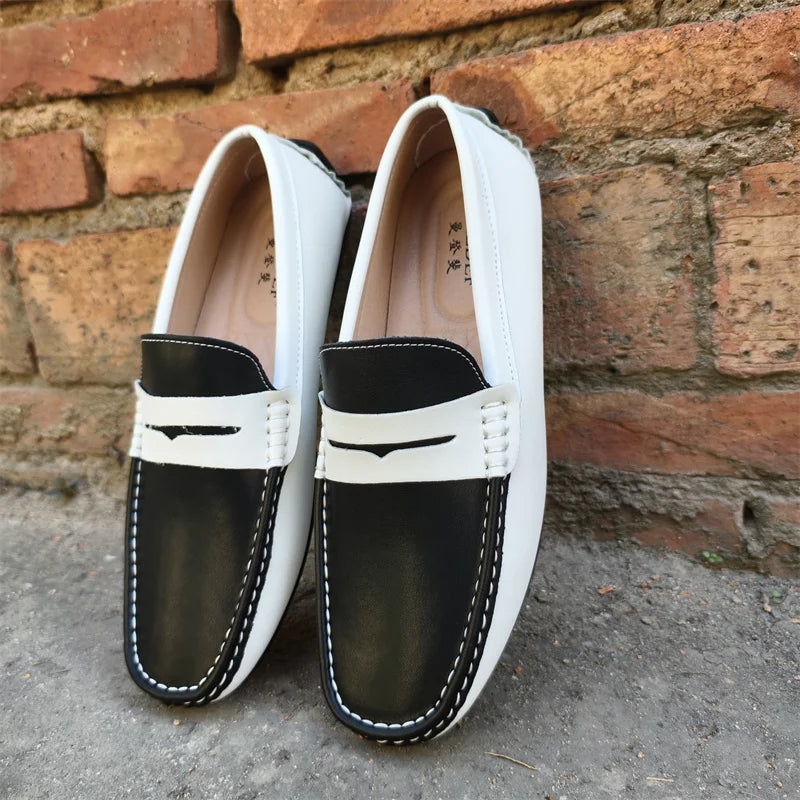 Men’s Italian Genuine Leather Loafers – Luxury Breathable Slip-On Moccasins, Casual & Formal Comfortable Driving Shoes - Premium loaferr from Lizard Vigilante - Just $36.99! Shop now at Lizard Vigilante