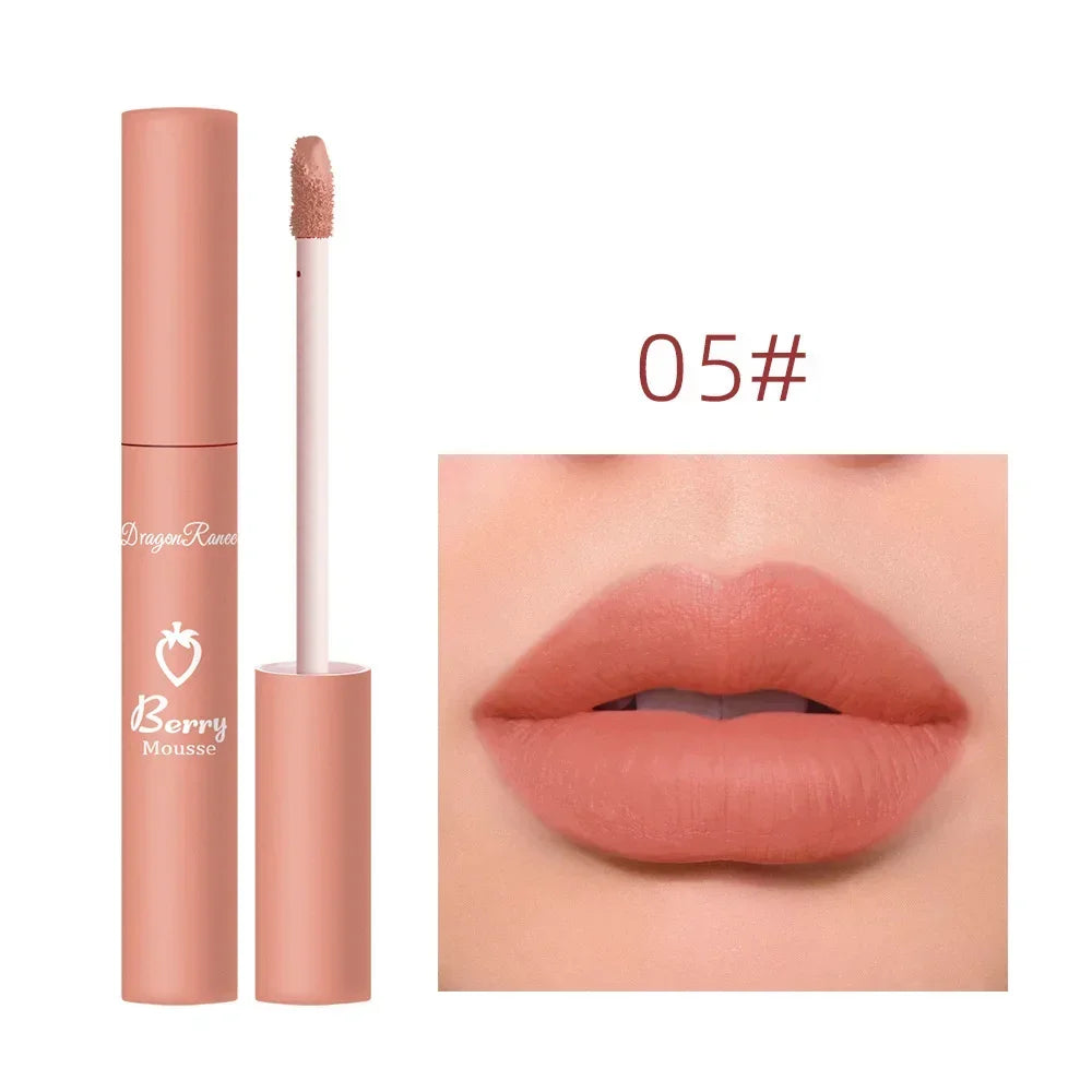 Nude Matte Lip Gloss 12 Colors Long-lasting Velvet Lipstick Waterproof Non-fade Non-stick Cup Lipsticks Women Makeup Cosmetic