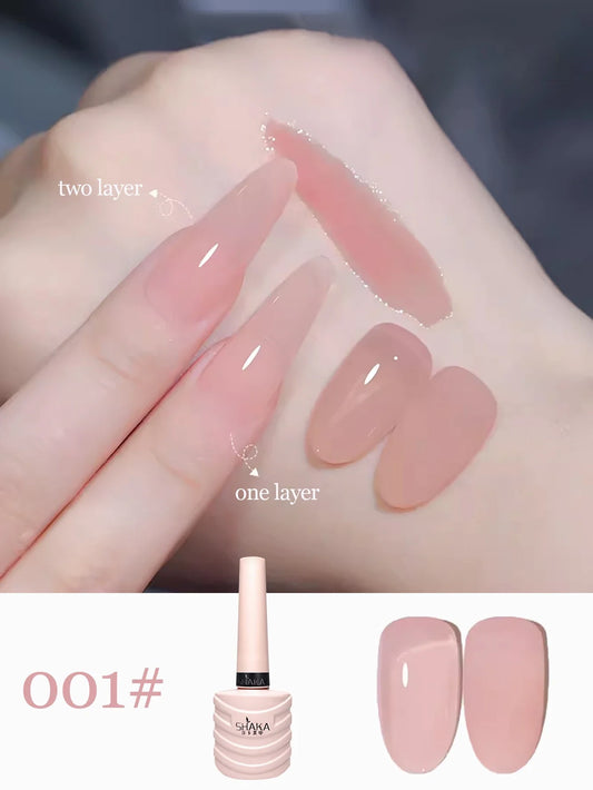 1-30pcs PSK Nude Pink Color Nail Art Ice Transparent Bare Color Nail Enamel 2025 New Net Red Popular White Gel Nail Polish