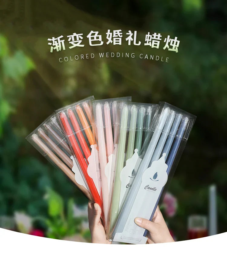 30CM Taper Candle 4 Pack - Home Interior Long Burning Dripless and Smokeless Candles Unscented - Valentines Candles for Home