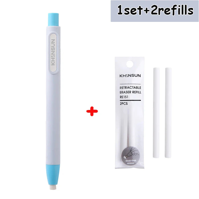 Retractable Pencil Eraser Pencil Rubber Eraser Correction Supplies Writing Correction School Stationery Office Supplies