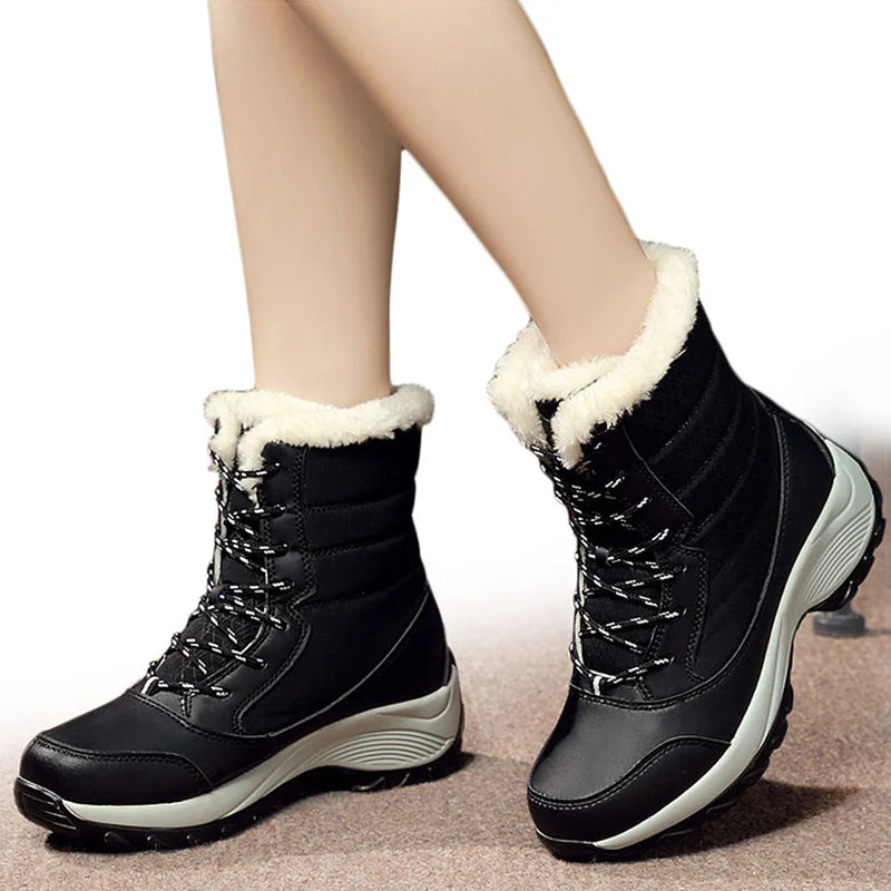 Winter-Ready Women's Ankle Boots – Waterproof, Warm, and Cozy Fur Lined Snow Boots - Premium boots from Lizard Vigilante - Just $52.88! Shop now at Lizard Vigilante