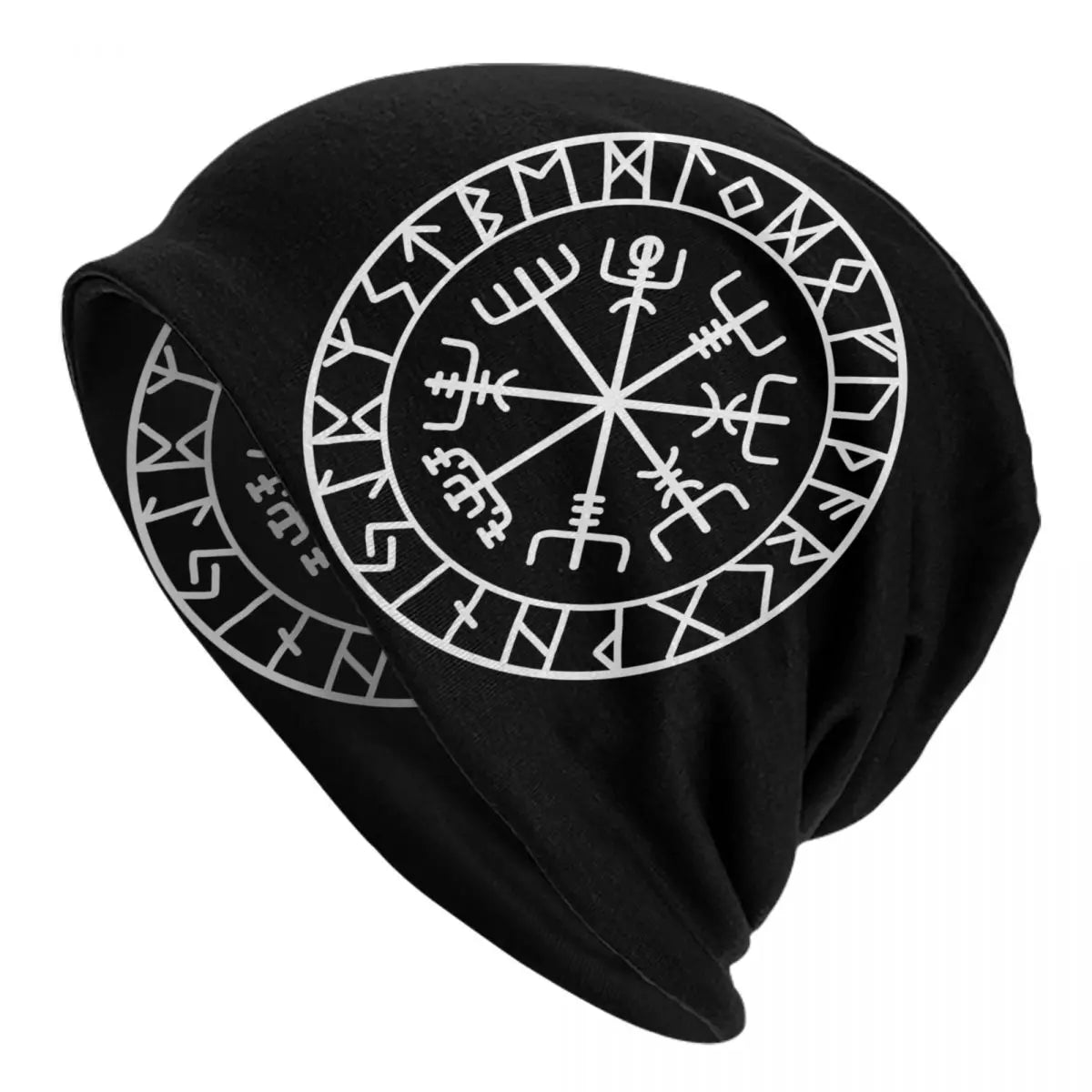 Viking Valhalla Fenrir Wolf Beanie – Nordic Skull Cap for Men and Women, Winter Warm Knit Hat with Odin’s Power - Premium beanie from Lizard Vigilante - Just $18.88! Shop now at Lizard Vigilante