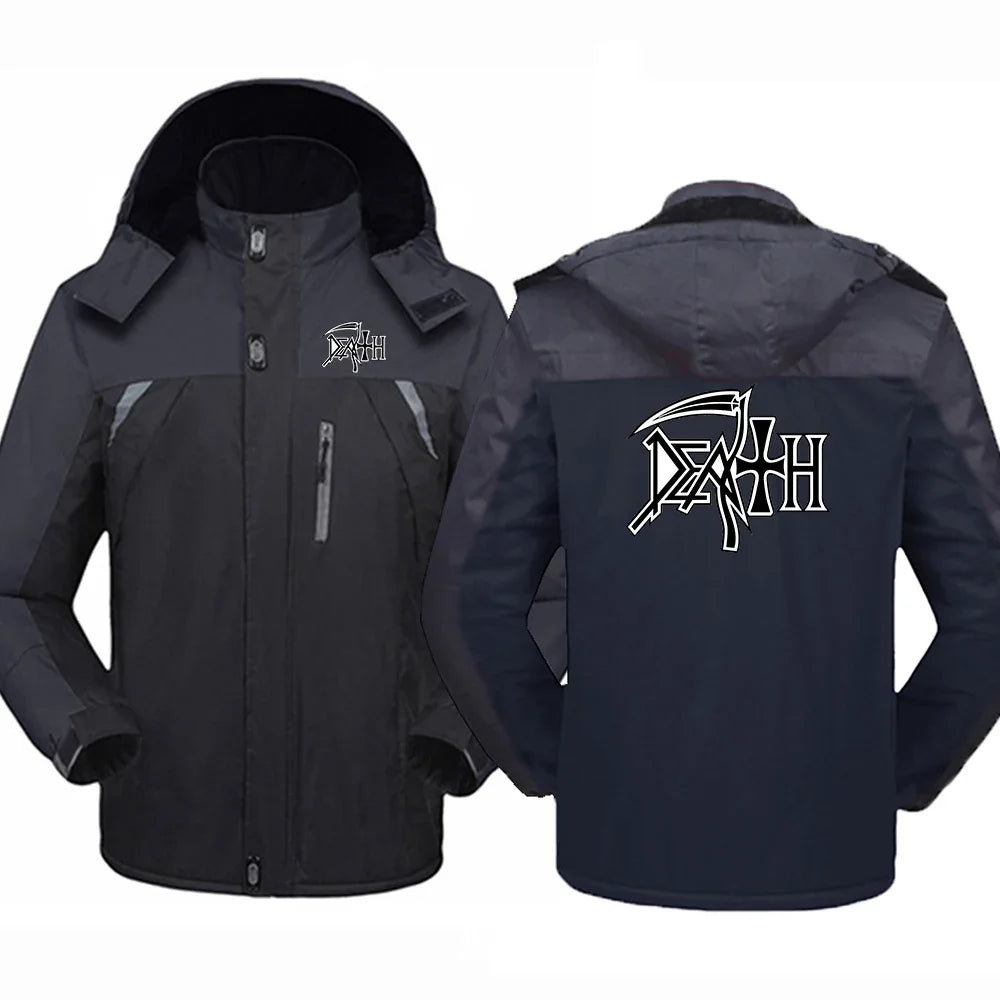 2024 Death Rock Band Heavy Metal Hooded Windbreaker - Ultimate Cold-Defying Patchwork Jacket for the Bold - Warm, Stylish, and Ready for the Mosh Pit - Premium hoodie from Lizard Vigilante - Just $56.66! Shop now at Lizard Vigilante