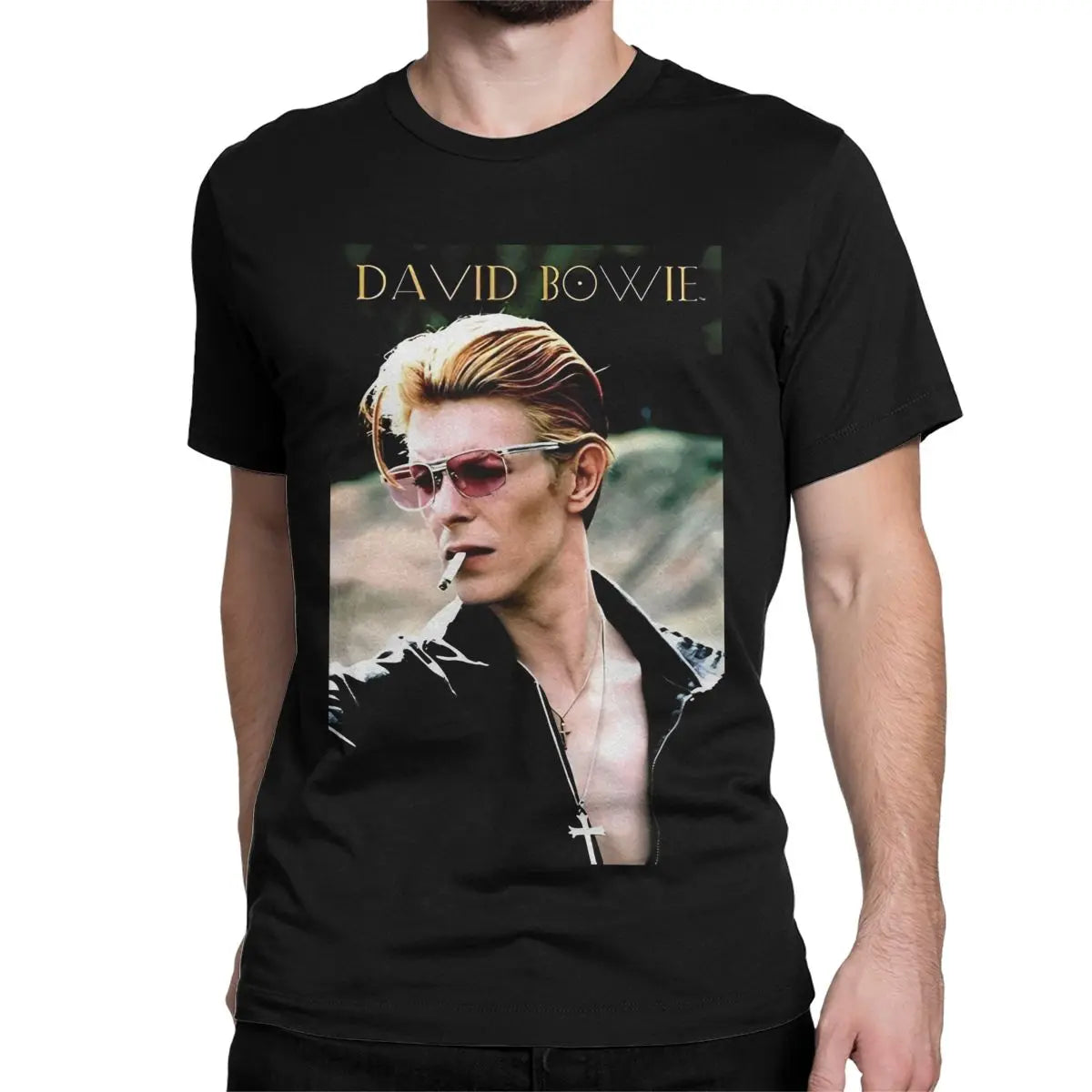 David Bowie Star Hipster T-Shirt – Men’s & Women’s Cotton Graphic Tee, Short Sleeve O-Neck Casual Shirt - Premium T-Shirt from Lizard Vigilante - Just $24.88! Shop now at Lizard Vigilante