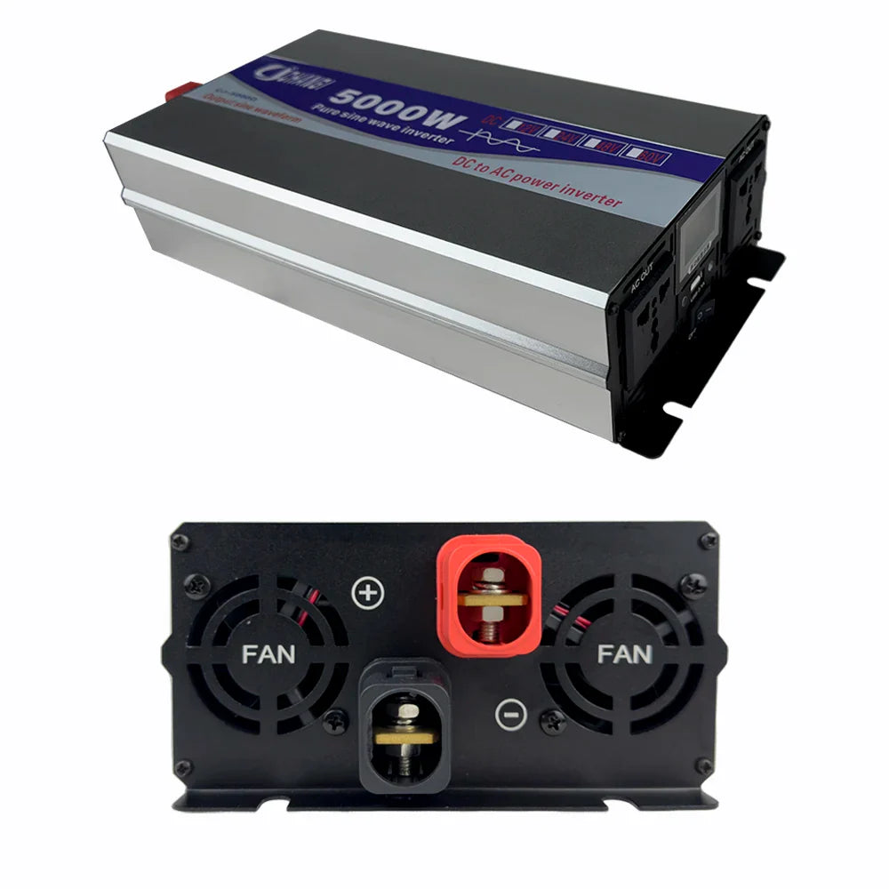 Pure Sine Wave Inverter 12V 110V 220V 4000W 5000W Power Solar Car Inverters - High Efficiency DC/AC Converter with Remote Control, Off-Grid, CE Certified - Premium  from Lizard Vigilante - Just $271.99! Shop now at Lizard Vigilante