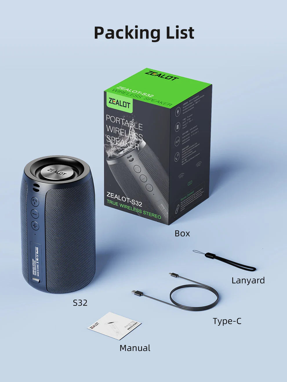 Subwoofer Bluetooth Speaker Portable Mini Wireless Woofer Small Waterproof AUX PC Computer Powerful Sound Box Music Caixa De Som