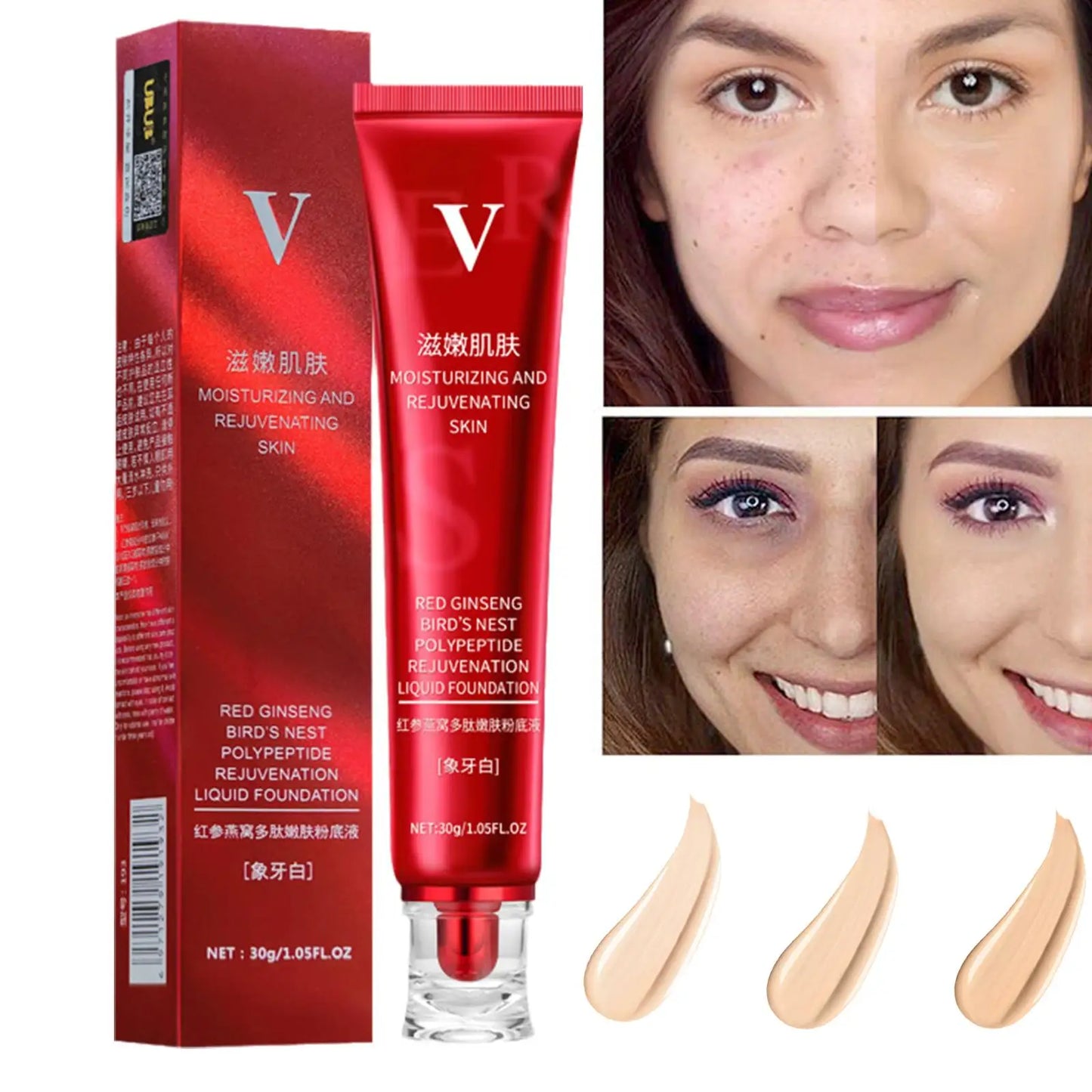 FV Foundation Liquid Cream Makeup Waterproof Base Concealer Oil-control Hydrating Cream Long-lasting Oil Conrol Concealer