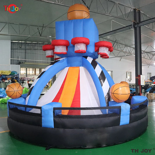 4m Inflatable Basketball Play System – 8 Hoops Basketball Shooting Toss Game Combo for Outdoor Fun Fast Air Shipping - Premium bounce house from Lizard Vigilante - Just $1071.08! Shop now at Lizard Vigilante