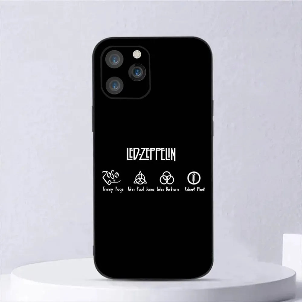 Led Zep Phone Case For iPhone 15, 14, 13, 12, 11, Plus, Pro Max ,XS, X, XR, SE, Mini, 8, 7 Soft Silicone Zeppelin Black Cover - Premium cell phone case from Lizard Vigilante - Just $19.77! Shop now at Lizard Vigilante