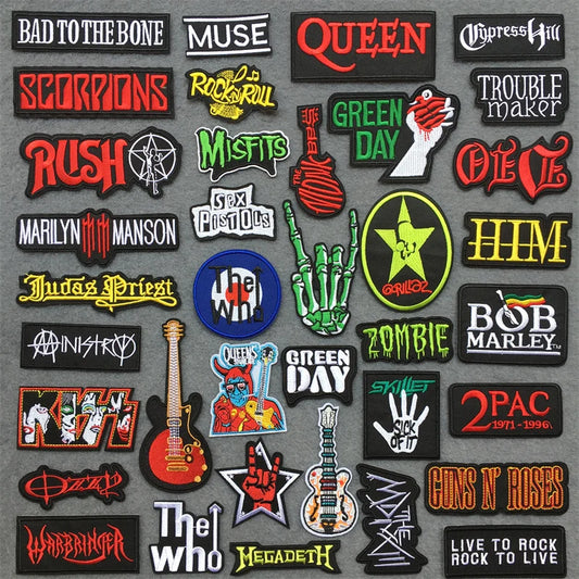 Rock Band Embroidered Patches – DIY Iron-On Appliques for Jackets, Jeans, and Clothing - Premium patches from Lizard Vigilante - Just $8.49! Shop now at Lizard Vigilante