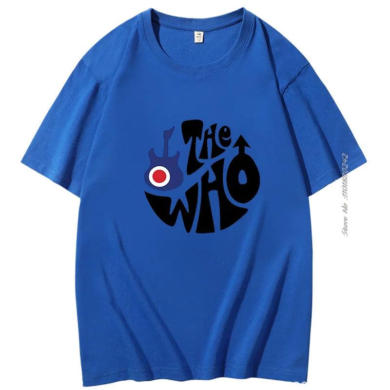 Classic The Who Rock Band Cotton Graphic T Shirts Novelty Short Sleeve Squeeze Box T-Shirts Popular Creative Unisex Loose Breathable Shirt - Lizard Vigilante