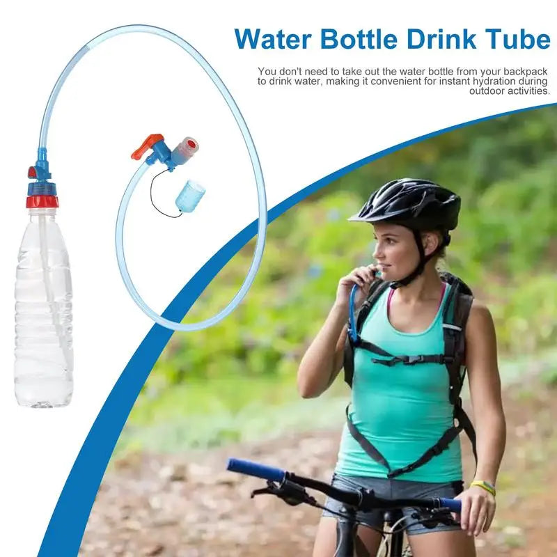 Hydration Drinking Tube 95cm Outdoor Cycling Camping Water Bottle Hose System With Self-Locking Silicone Nozzle