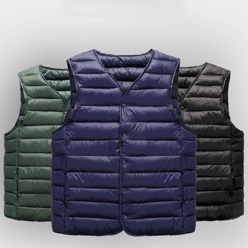 Warm Comfy Lightweight Windproof Cotton-Padded Sleeveless Jacket Vest - Premium vest from Lizard Vigilante - Just $33.88! Shop now at Lizard Vigilante