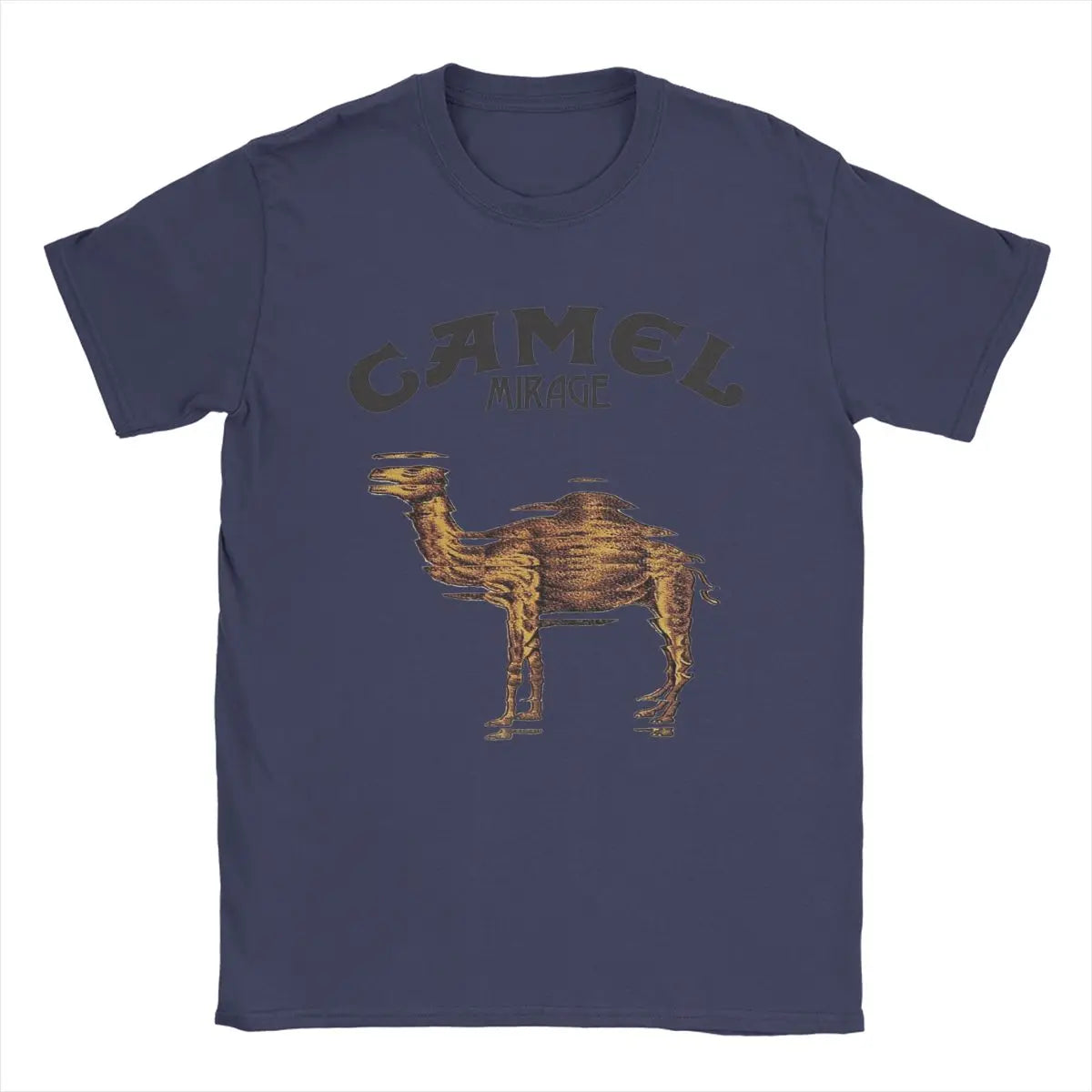 Camel Mirage Band T Shirt Men's Pure Cotton Novelty T-Shirts Crew Neck Tees Short Sleeve Tops 4XL 5XL - Premium  from Lizard Vigilante - Just $18.99! Shop now at Lizard Vigilante