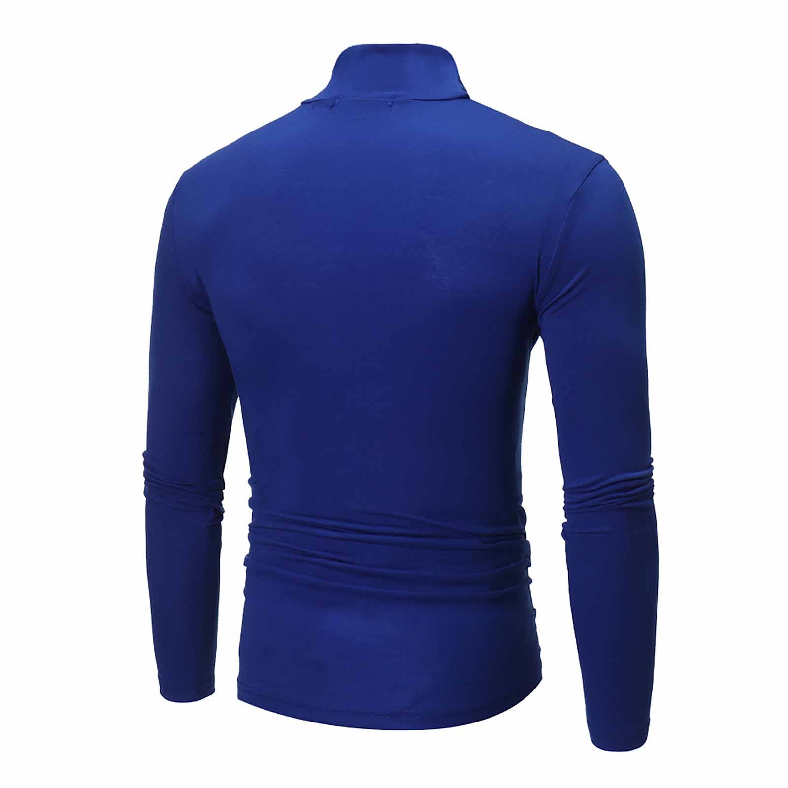 Men's Thermal Long Sleeve Turtleneck T-Shirt – Casual Slim Fit Pullover Top for Autumn and Winter - Premium turtleneck from Lizard Vigilante - Just $32.88! Shop now at Lizard Vigilante