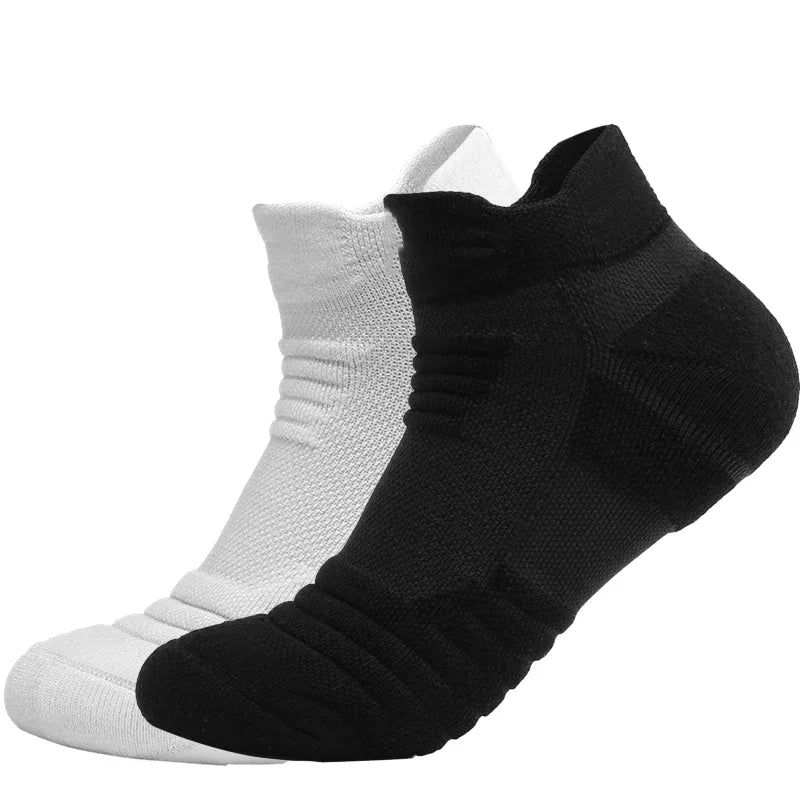 2 Pairs Anti-Slip Football & Basketball Socks - Breathable, Deodorizing Cotton Crew Socks for Men & Women - Premium Socks from Lizard Vigilante - Just $12.88! Shop now at Lizard Vigilante