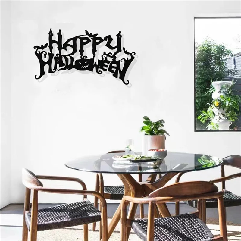 ABKJ-Halloween Theme Decor, Wall Art Decorations, Indoor Livingroom Black Classic Room Decor Wall Decor Metal Wall Hanging