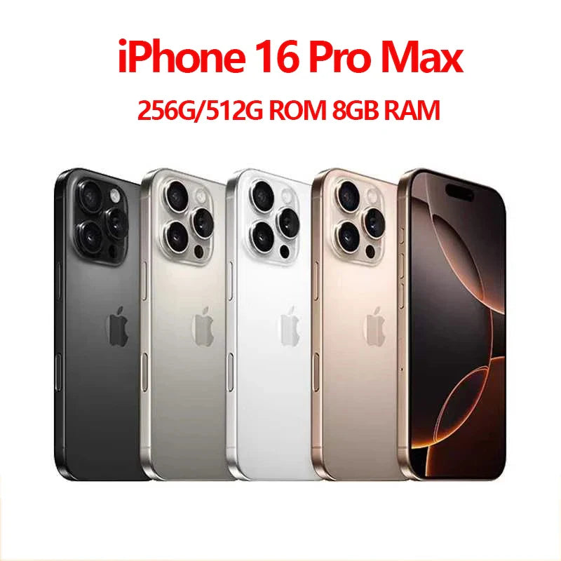 iPhone 16 Pro Max Dual SIM Card 6.9" Genuine LTPO Super Retina XDR OLED Face ID NFC A18Pro 8GB 256/512GB 5G Cell Phone