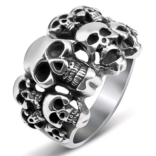 Skull Rings Dominant Men's New European and American Ghost Head Ring - Premium ring from Lizard Vigilante - Just $19.99! Shop now at Lizard Vigilante