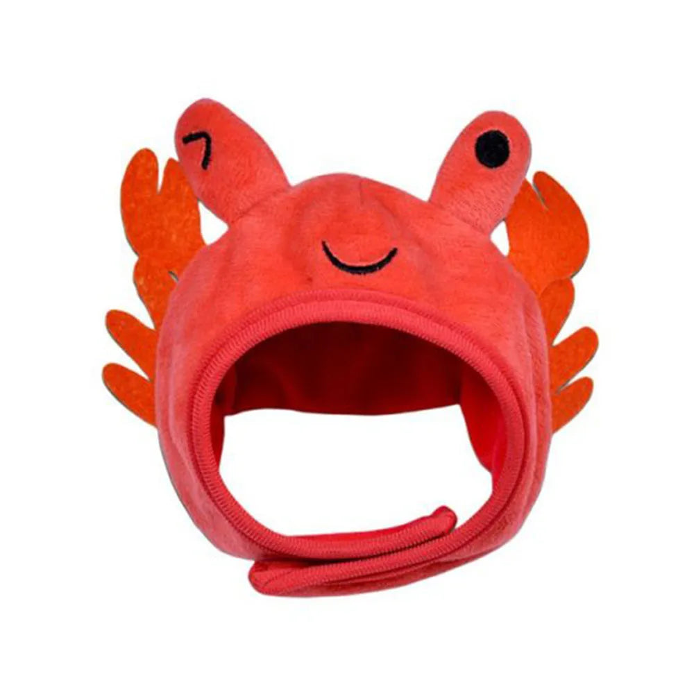 Halloween Easter Pet Costume Novelty Crab Lobster Frog Hat for Cat Puppy Hat Dog Cap Soft Headgear for Birthday Party Photo Prop